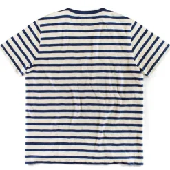&SONS Tops-Breton Striped T Shirt Blue