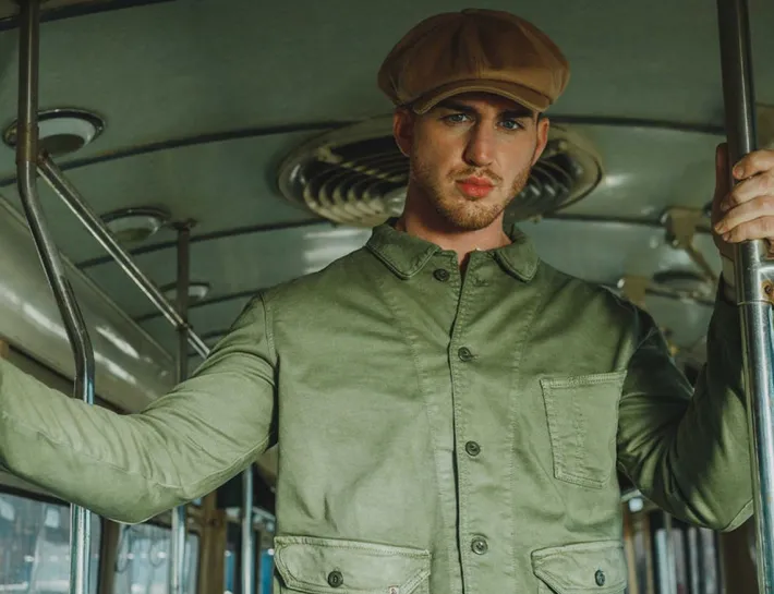 &SONS Knitwear-Jackson Traditional Baker Boy Hat - Tan