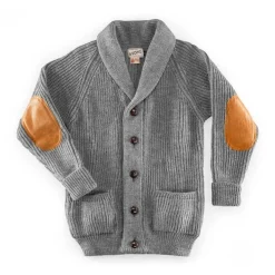 &SONS Jackets & Coats-Pioneer British Wool Cardigan Grey