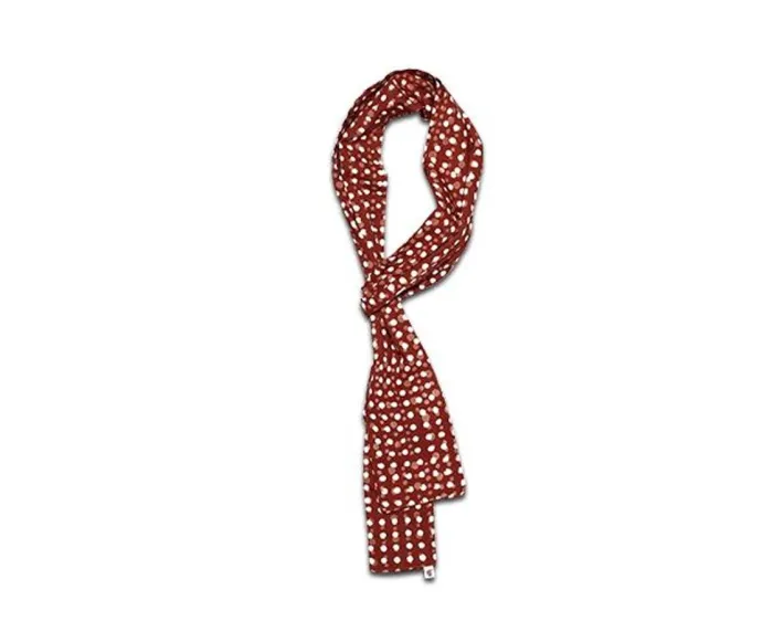 &SONS Scarves-Rust Dot Japanese Scarf