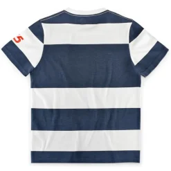 &SONS Tops-75 T-Shirt Indigo Stripe