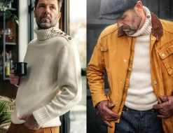 &SONS Jackets & Coats-Ahab Submariner Rollneck Jumper Ecru