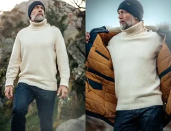 &SONS Jackets & Coats-Ahab Submariner Rollneck Jumper Ecru