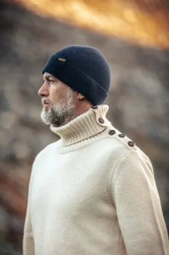 &SONS Jackets & Coats-Ahab Submariner Rollneck Jumper Ecru