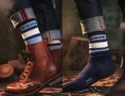 &SONS Footwear-Baseline Socks Navy