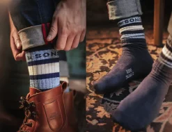 &SONS Footwear-Baseline Socks Navy