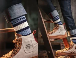 &SONS Footwear-Baseline Socks Navy