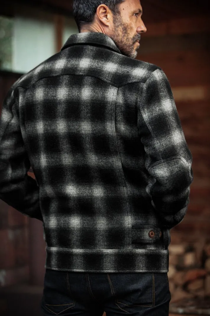 &SONS Jackets & Coats-Cab Coat Grey Check