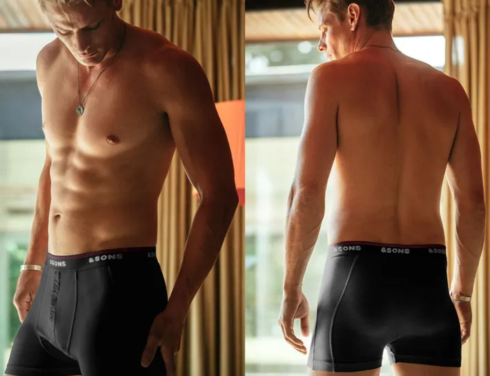 &SONS Tops-Essentials Boxer Shorts Black