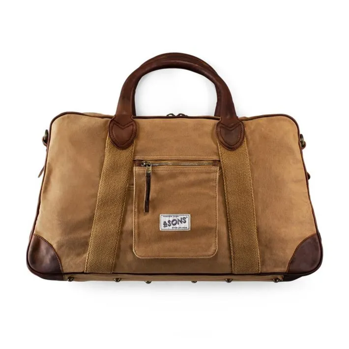 &SONS Leather Goods-Getaway Bag Tan