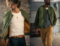 &SONS Jackets & Coats-Harris Bomber Jacket Army Green