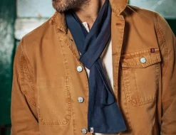 &SONS Scarves-Navy Scarf
