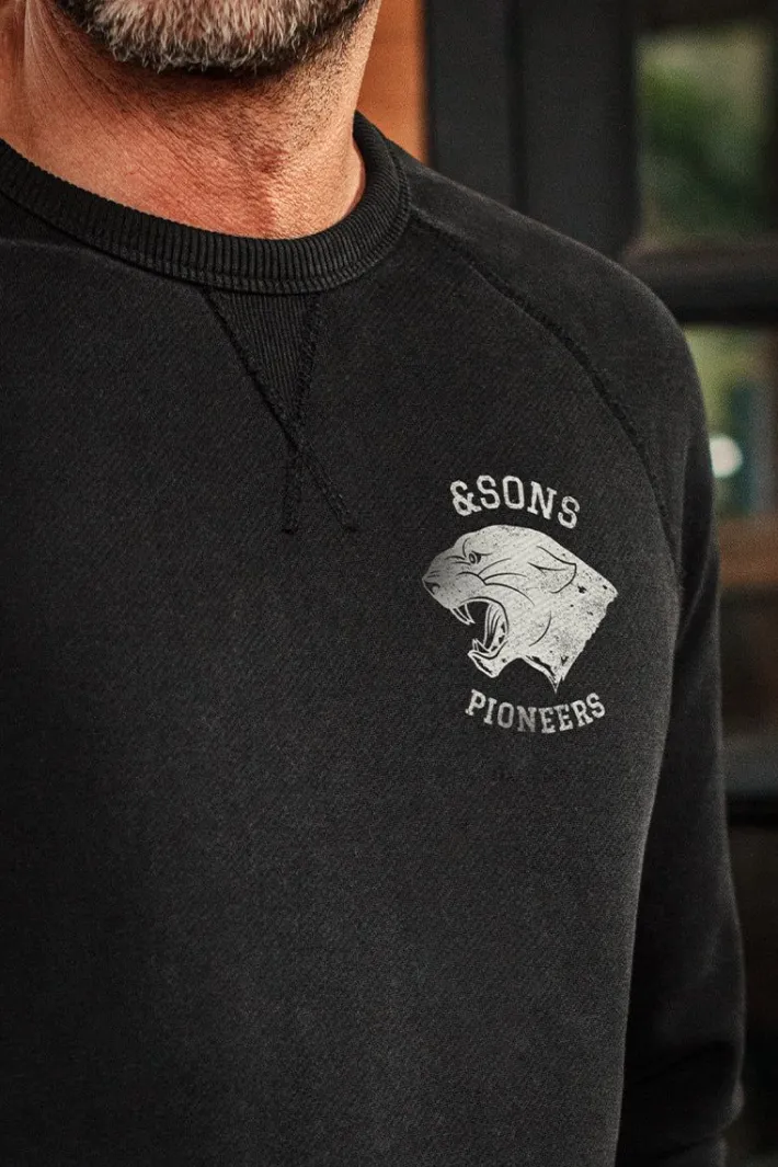 &SONS Jackets & Coats-Panther Pioneers Sweatshirt Black