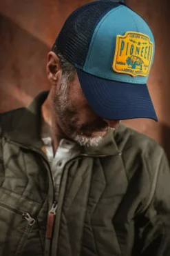 &SONS Headwear-Pioneer Trucker Cap Blue