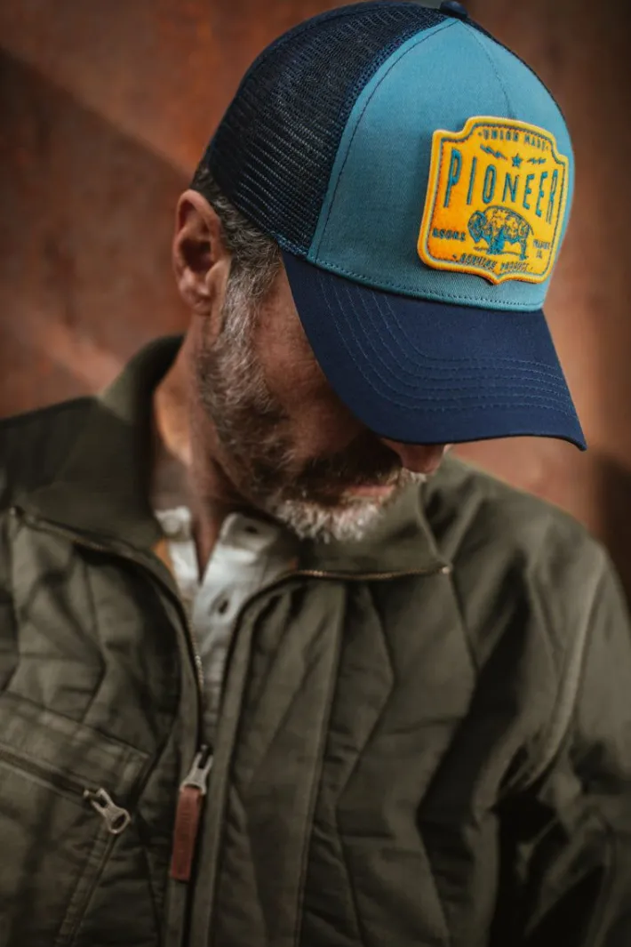 &SONS Headwear-Pioneer Trucker Cap Blue
