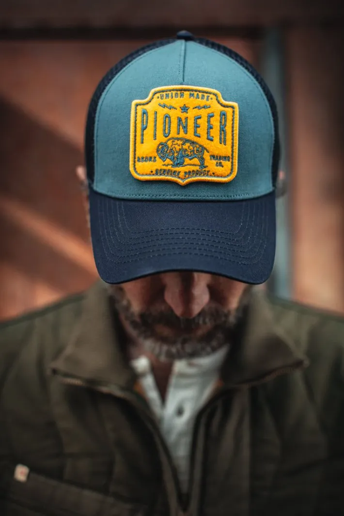 &SONS Headwear-Pioneer Trucker Cap Blue