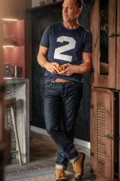 &SONS Tops-Racing 2 T-Shirt Navy
