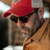 &SONS Headwear-Union Trucker Cap Vintage Red