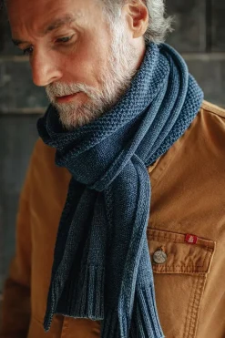&SONS Scarves-Vale Scarf Indigo