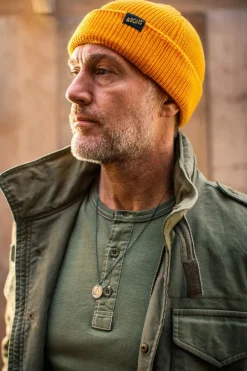 &SONS Knitwear-Sun Yellow Atlantic Watch Cap / Beanie