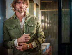 &SONS Tops-Sunday Shirt Army Green