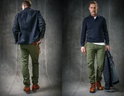&SONS Bottoms & Shorts-Virgil Chino Army Green